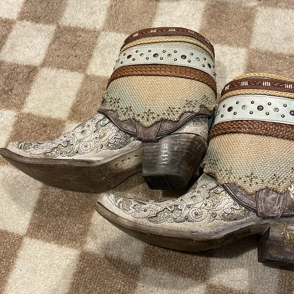 Corral Sequin Booties - image 4